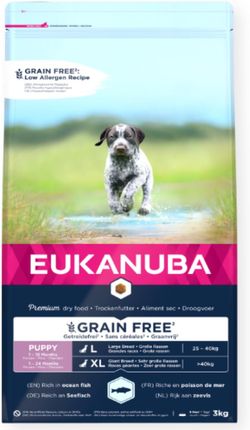 Eukanuba Grain Free Ryba Oceaniczna dla szczeniąt dużych ras 3kg