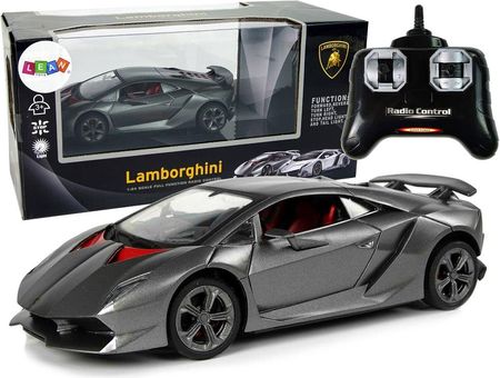 Lean Toys Auto Sportowe R/C 1:24 Lamborghini Srebrne 2.4 G Światła