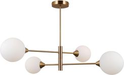 Zdjęcie ITALUX - LAMPA SUFITOWA EVORA 4XG9 - MOSIĄDZ/BIAŁY - PND-55342-4-HB  PND553424HB - Wilamowice