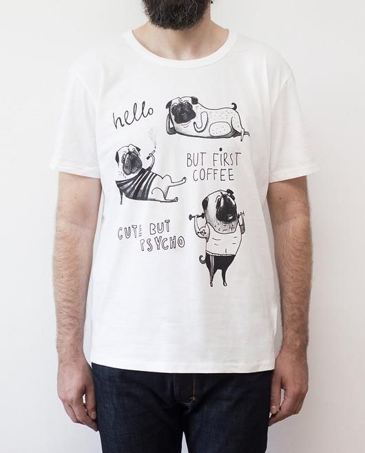 Koszulka męska z mopsem Leniwe Mopsy Ceny i opinie Ceneo.pl