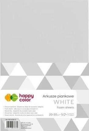 Happy Color Arkusze piankowe A4 5 ark biały Happy Color Happy Color
