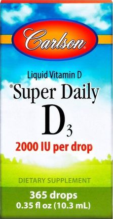 Carlson Labs - Super Daily D3, 2000 IU, 10 ml