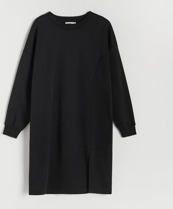 Reserved - Sukienka z dresowej dzianiny - Czarny