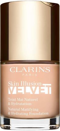 Clarins Skin Illusion Velvet Podkład W Płynie Z Matowym Wykończeniem O Działaniu Odżywczym Odcień 103N Ivory 30 ml