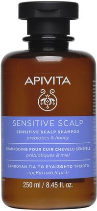Apivita Sensitive Delikatnie Oczyszczający Szampon Do Wrażliwej Skóry Głowy 250 ml