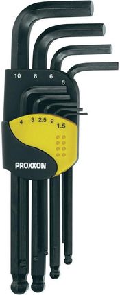 Proxxon Klucze imbusowe 23946 1,5/2,0/2,5/3,0/4,0/5,0/6,0/8,0/10 mm 9 szt PR23946
