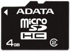 Zdjęcie ADATA CARD microSDHC 4GB Class 4 (AUSDH4GCL4-RA1) - Gdynia