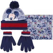 Zdjęcie Czapka, Rękawiczki i Komin Mickey Mouse Szary - Mońki