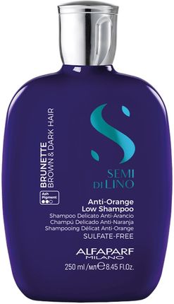 Alfaparf Semi Di Lino Brunette Anti Orange Low Shampoo Neutralizujący Szampon Do Włosów Brązowych I Bardzo Ciemnych 250 ml