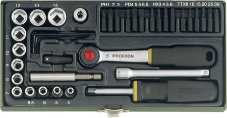 Proxxon Zestaw narzędzi/nasadek i bitów 1/4 35 elem. PR23070