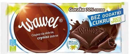 Wawel Czekolada Gorzka 70% Kakao bez dodatku cukru 90g