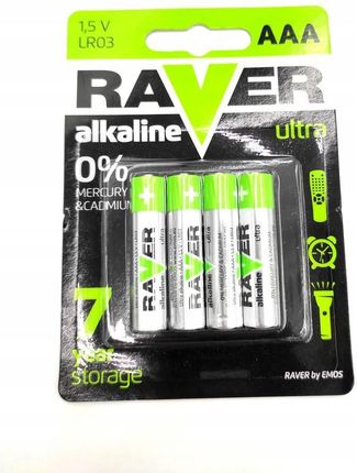 Raver Bateria Alkaliczna Ultra Alkaline Aaa (Lr03)