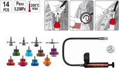 Zdjęcie YATO Zestaw diagnostyczny do chłodnic (YT-0672) - Zator
