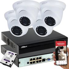 DAHUA ZESTAW DO MONITORINGU 4 KAMERY IP IPC-HDW1431S-0280B-S4 4MPX POE