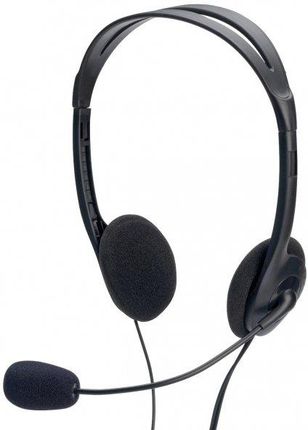 Ednet Słuchawki Z Mikrofonem 2X Mini Jack 3 5Mm Pilot Na Kablu 1 8M (83022)