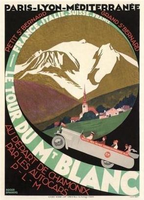 Vintage Journal Poster for Mont Blanc Tour Poster