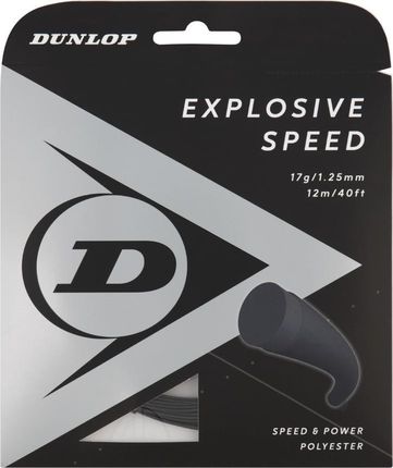 Dunlop Naciąg Tenisowy Struny Do Rakiety Tenisowej Explosive Speed 1,25mm 17G 12M Czarne