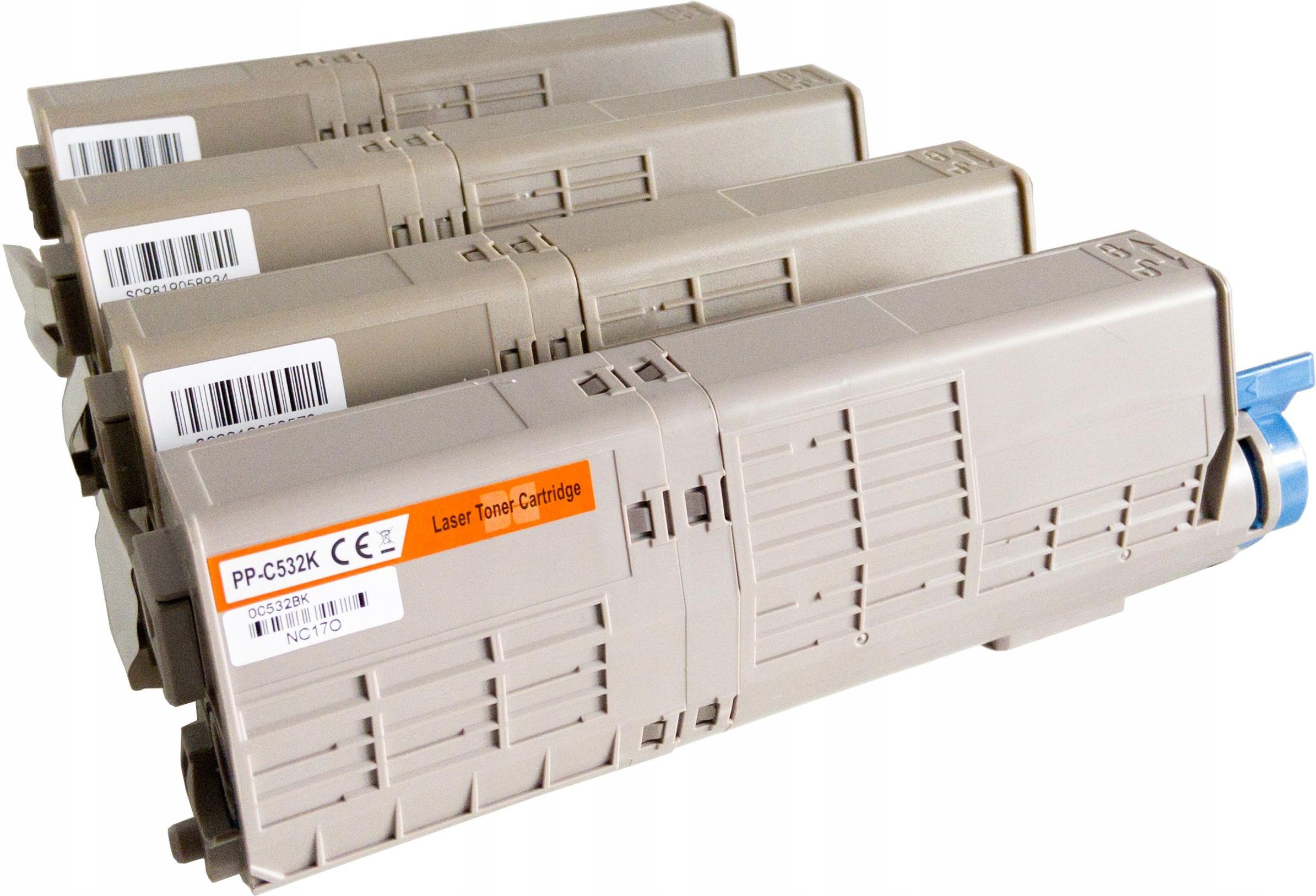 Lot De 4 Toners Compatibles OKI – Couleurs KCMY – Pour C532dn, C542dn, MC563dn, MC573dn