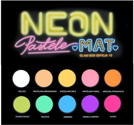 Glam Shop Paleta cieni do powiek Pastele-Neon-Mat