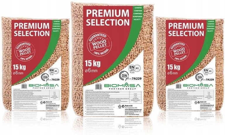 Biomasa Pellet Premium Selection Paleta 975Kg 65szt.