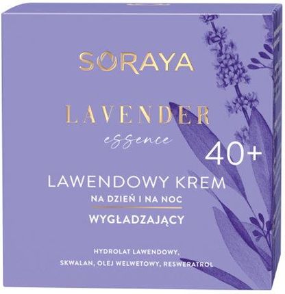 Soraya Lavender Essence Lawendowy Krem Do Twarzy Na Dzień I Noc Wygładzający 40+ 50Ml