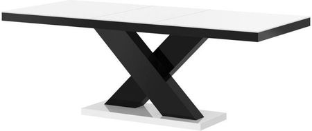Stół Rozkładany Xenon 160(208)X89 Biały Połysk Czarny 74221