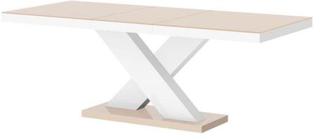 Stół Rozkładany Xenon 160(208)X89 Cappuccino Połysk Biały 74226