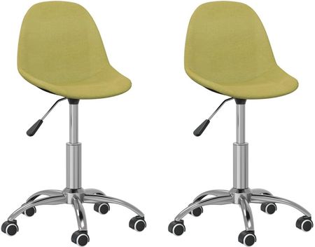 Obrotowe Krzesła Stołowe 2 Szt. Zielone Obite Tkaniną 13452-333418