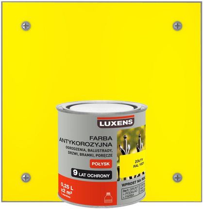 Luxens Farba Antykorozyjna 0,25 L Żółty Połysk