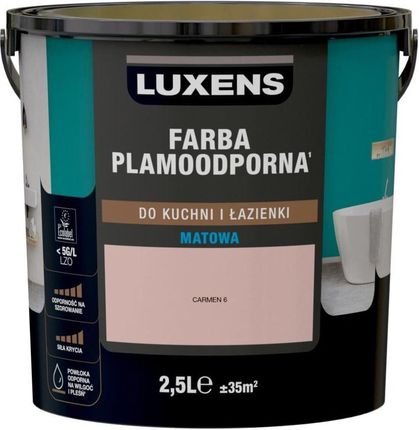 Luxens Farba Wewnętrzna Plamoodporna Do Kuchni I Łazienki 2,5 L Carmen 6