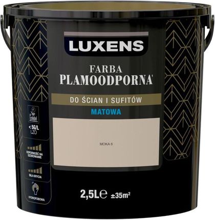 Luxens Farba Wewnętrzna Plamoodporna 2,5 L Moka 6