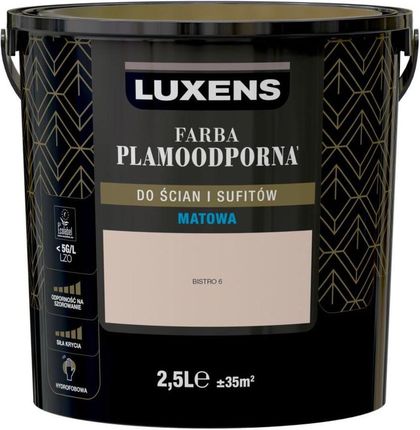 Luxens Farba Wewnętrzna Plamoodporna 2,5 L Bistro 6