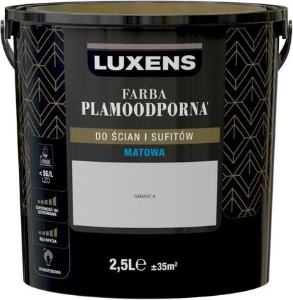 Luxens Farba Wewnętrzna Plamoodporna 2,5 L Granit 6
