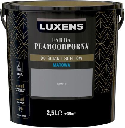 Luxens Farba Wewnętrzna Plamoodporna 2,5 L Granit 3