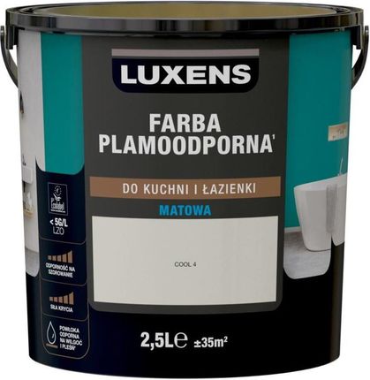 Luxens Farba Wewnętrzna Plamoodporna Do Kuchni I Łazienki 2,5 L Cool 4