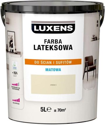 Luxens Farba Wewnętrzna Lateksowa 5 L Cream 3