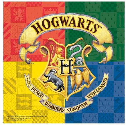 Procos Serwetki papierowe Harry Potter Hogwarts Houses, rozm. 33x33 cm, 20szt.