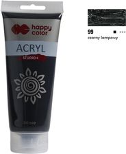 Zdjęcie Happy Color Farba akrylowa Studio+ 200ml - czarny lampowy - Piastów