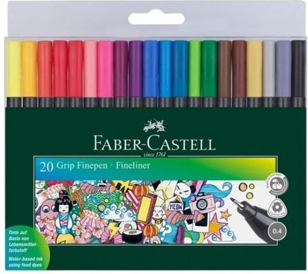 Faber Castell Cienkopisy Grip 20 Kolorów W Etui