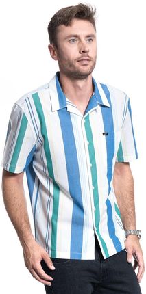 KOSZULA MĘSKA LEE SS RESORT SHIRT SUMMER BLUE L67PDVNJ