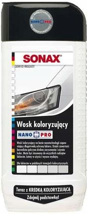 SONAX Polish & Wax Color NanoPro - wosk koloryzujący Biały 500 ml
