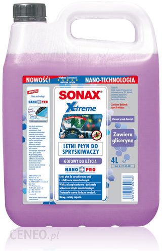 Sonax Letni Płyn Do Spryskiwaczy Nanopro 4L - Opinie I Ceny Na Ceneo.pl