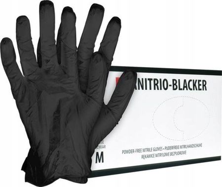 Reis Rękawiczki Nitrylowe Czarne Rnitrio-Blacker Xl