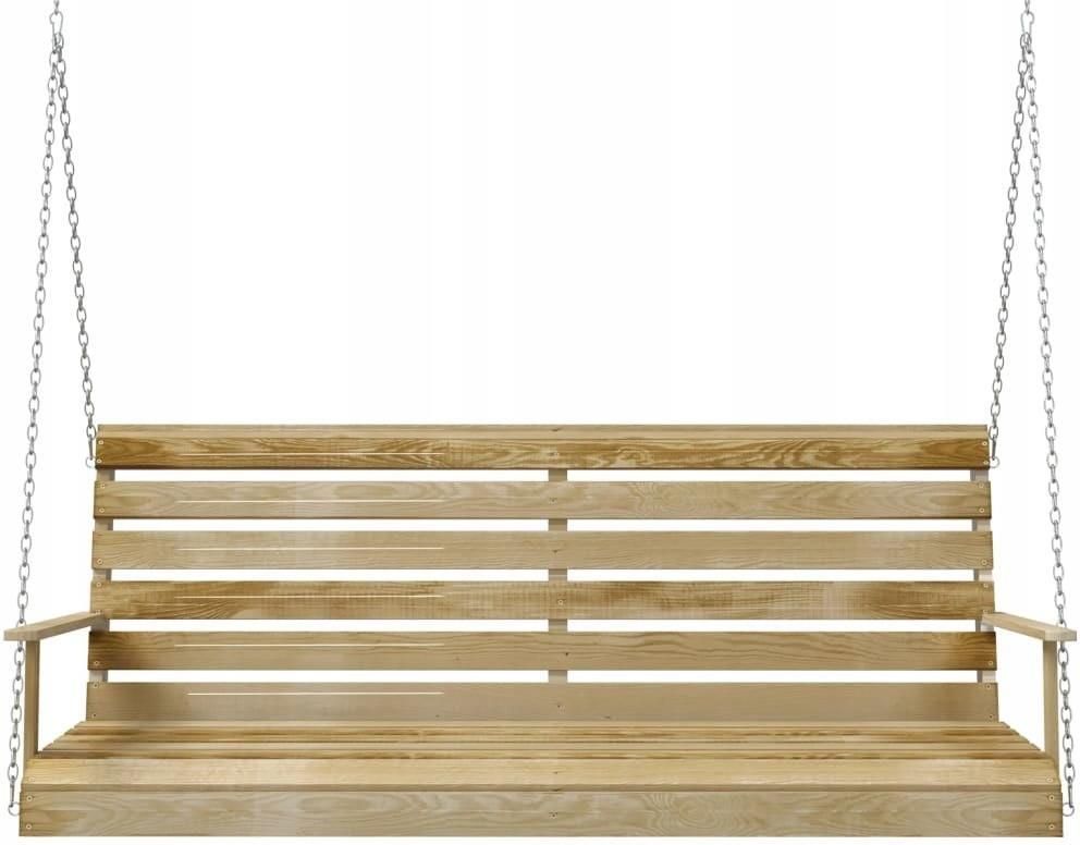 VidaXL Huśtawka Ogrodowa Impregnowane Drewno Sosnowe 155x65x60cm - zdjęcie 1 VidaXL Huśtawka Ogrodowa Impregnowane Drewno Sosnowe 155x65x60cm