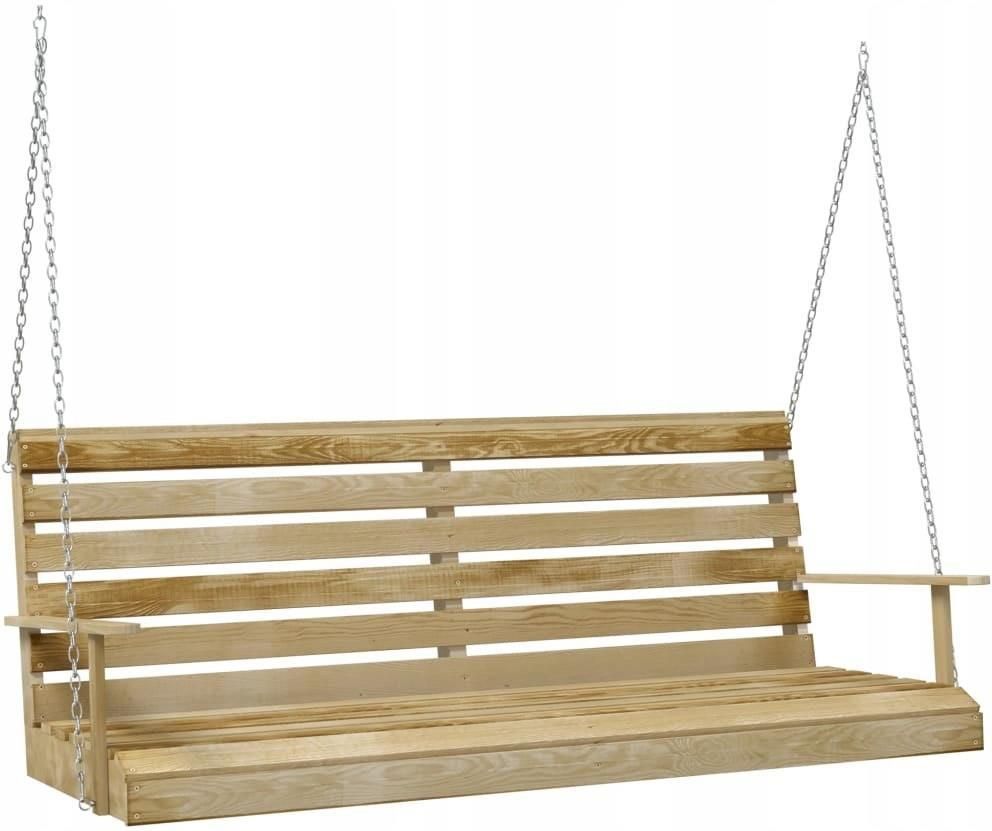 VidaXL Huśtawka Ogrodowa Impregnowane Drewno Sosnowe 155x65x60cm - zdjęcie 7 VidaXL Huśtawka Ogrodowa Impregnowane Drewno Sosnowe 155x65x60cm