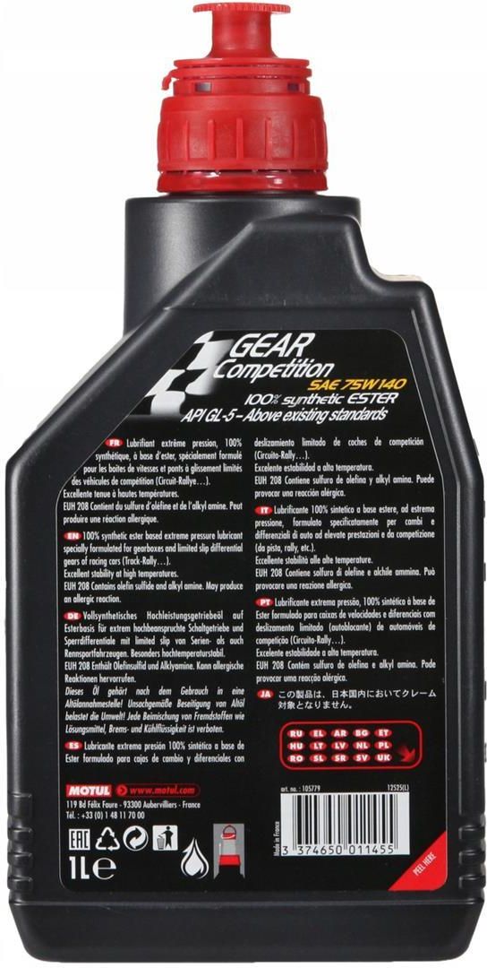MOTUL Gear Competition 75W-140 1l - zdjęcie 1 MOTUL Gear Competition 75W-140 1l