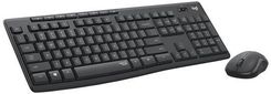 LOGITECH MK295 SILENT - KEYBOARD AND MOUSE SET - QWERTZ - CZECH - GRAPHITE - ZESTAW KLAWIATURA I MYSZ - CZECHY - CZARNY