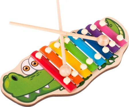 Ikonka Cymbałki Drewniane Kolorowe Dla Dzieci Krokodyl