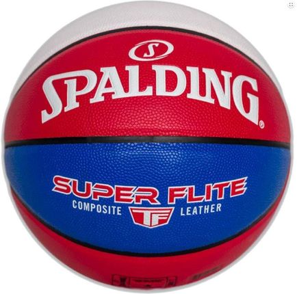 Spalding Super Flite Ball 76928Z Biały Czerwony Niebieski