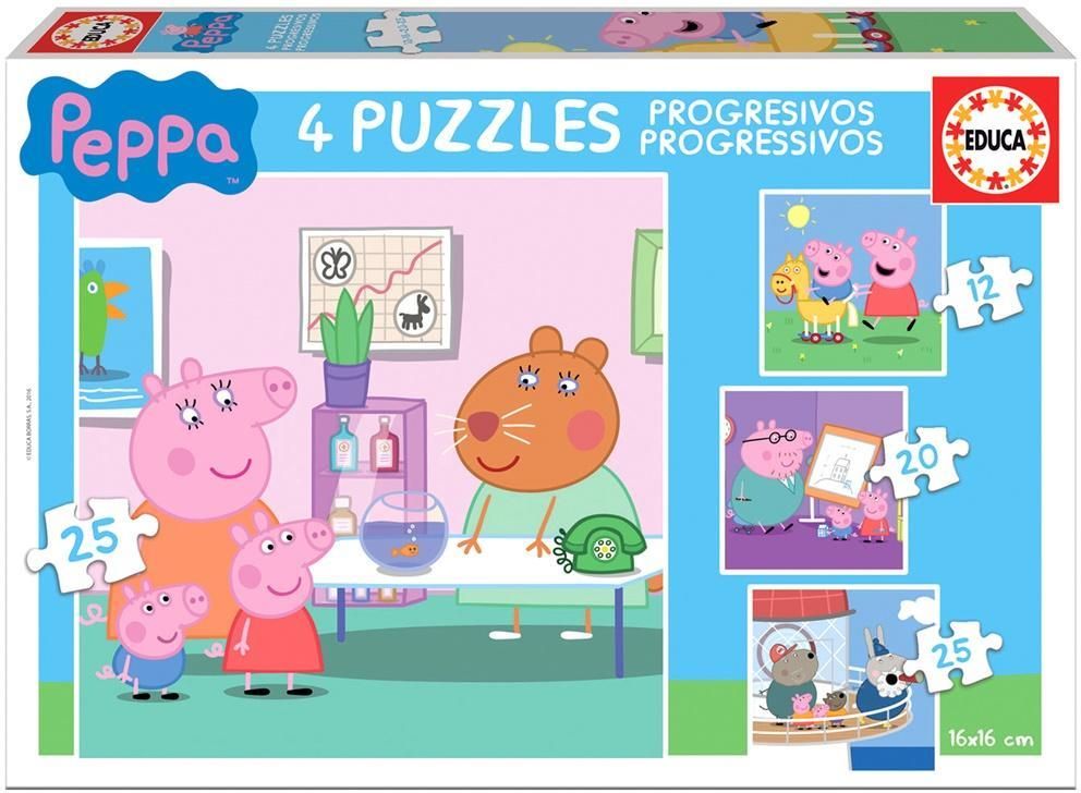 Educa Puzzle 4W1 Świnka Peppa G3 - Ceny i opinie - Ceneo.pl